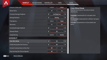 How to Enable Color Blind Mode Apex Legends