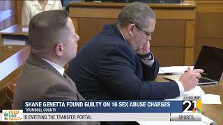 Shane Genetta found guilty on 16 sex abuse charges