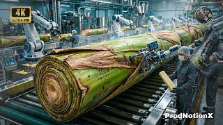 🍌Inside the Massive Banana Stem Fiber Factory | How Eco-Friendly Banana Fiber Is Made | ProdNotion X