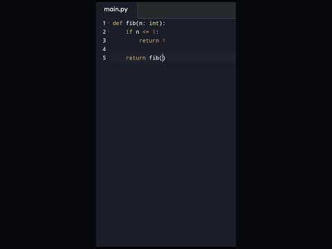 Создание функции чисел Фибоначчи в Python #shorts #Python #функции