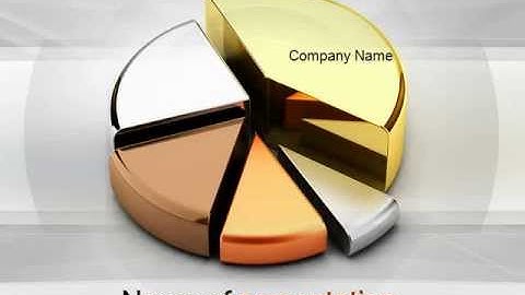Pie Chart from Noble Metals PowerPoint Template