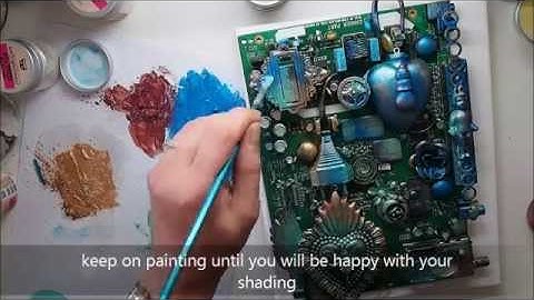 Mixed media Assemblage Altered Art for Finnabair Creative Team 