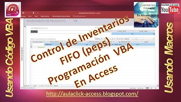 CONTROL DE INVENTARIOS FIFO EN ACCESS VBA | PEPS | ENT-9