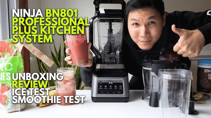 NINJA BN800 Kitchen System Review/Easy Dough Making/Healthy Green  Smoothie/Strawberry BananaSmoothie 