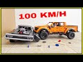 Ford Raptor VS Dodge Charger 💥 100 KM/H 💥 Lego Technic CRASH test - Fast and Furious