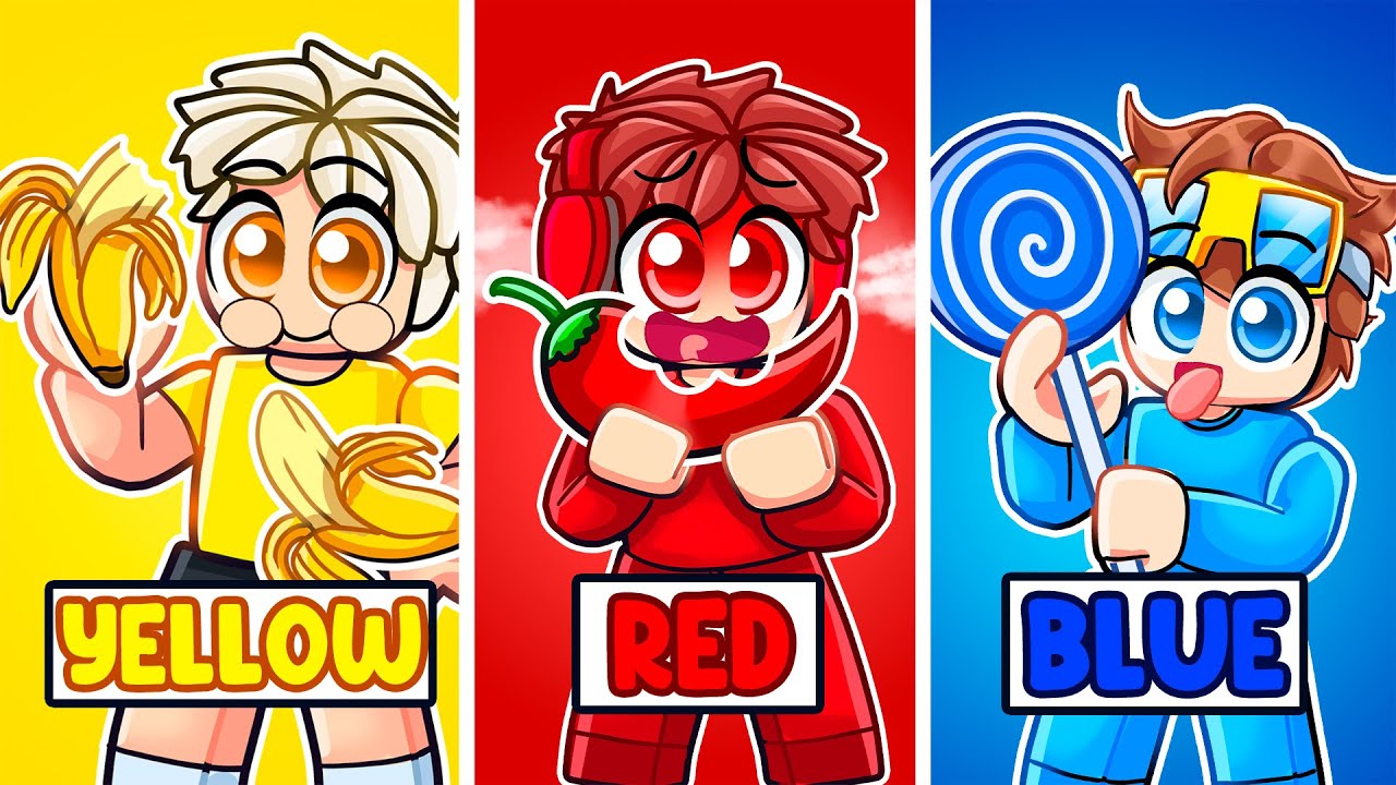 Eating ONE COLOR in Roblox!