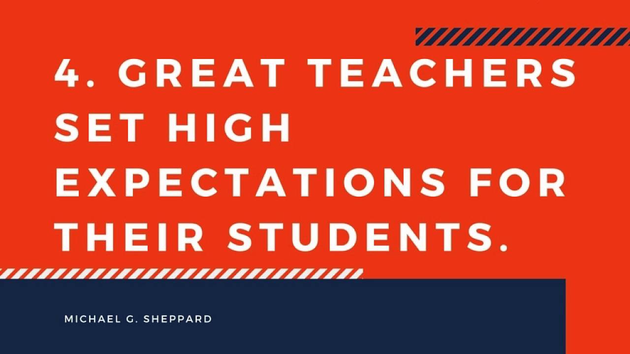 The Characteristics of a Good Teacher by Michael G  Sheppard