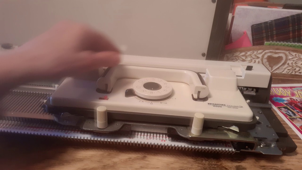 The beginning of my machine knitting journey with an SK700 Knitmaster!