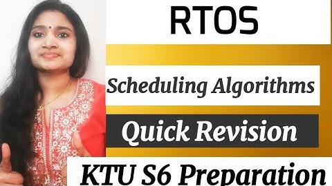 Planningsalgoritmen in RTOS Snelle revisie | KTU S6 RTOS