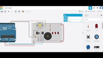 Tinkercad - AUTOMATED COOLING DEVICE with Buzzer, Temperature Sensor, and LEDs