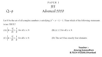 JEE Advanced 2020 Math Paper 1 (Q 9) solution | IIT JEE Maths | #jeeadvanced2020 #projecteducation