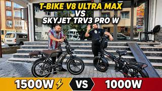 T-Bike V8 ULTRA MAX vs Skyjet TRV3 PRO W | 1500W ve 1000W Elektrikli Bisiklet Karşılaştırması ⚡