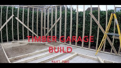 One man DIY Double Timber Garage Build part 2 - framing walls 3 for window & door