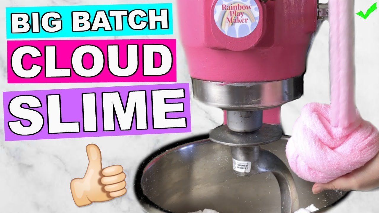 BIG BATCH OF SLIME MAKING // CLOUD SLIME IN MY HUGE MIXER ! YouTube