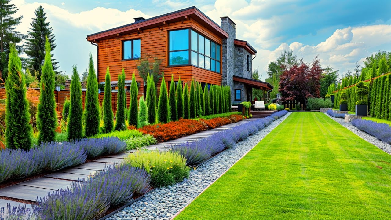 Elegant Tree Rows and Manicured Lawns: Landscape Design Ideas - YouTube