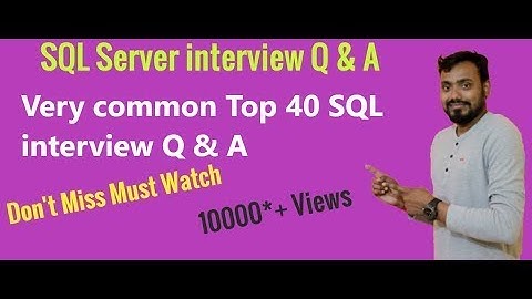 Top 20 SQL interview questions and answers