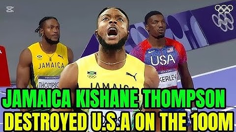 FASTEST 100M KISHANE THOMPSON FROM JAMAICA 🇯🇲 DESTROYED U.S.A 🇺🇸 2025 SEASON