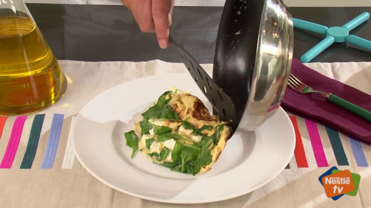 Tortilla de espinacas y queso fresco - Recetas rápidas Nestlé recetas fáciles thermomix