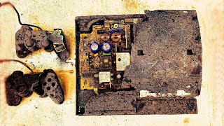 Restoration old broken Original PlayStation PS3 console | Vintage Retro console Restore & Repair