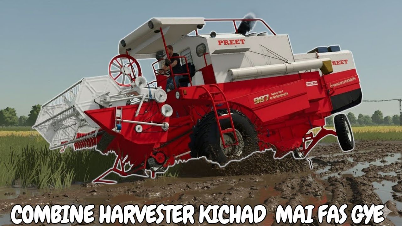 Farming simulator 25 Indian mod challenge Hindi combine harvester kichad mai FSA di😌