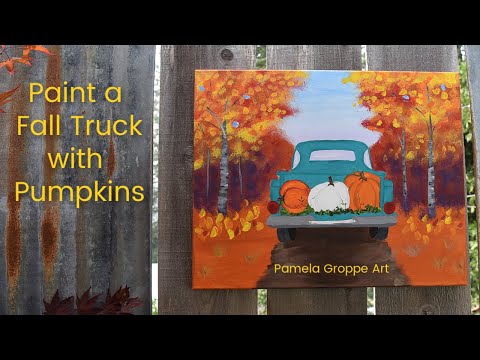 How to Paint Pumpkin Leaves in Acrylics - Pamela Groppe Art - Acrylic  Painting for Beginners