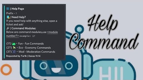 How to make a Help command on BDFD | Tutorial