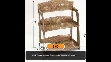 Craft Show Display Stand 2-tier Wooden Countertop Rack, Product Display Rack