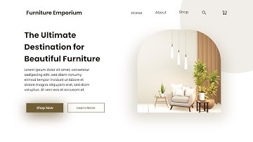 Furniture website hero section design