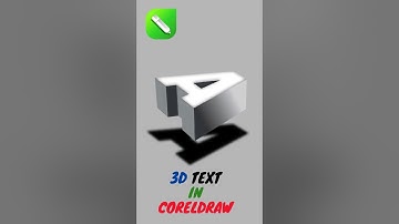 3d Text Tutorial in CorelDraw🔥 l 3d Text Effect 2024 l 3d Font #coreldraw #shorts #3dtext