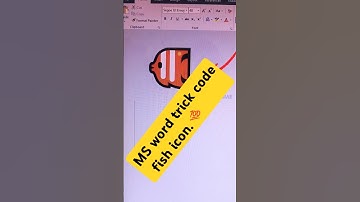 MS word fish icon trick code #trending #computer #ms word #trendingmsoffice