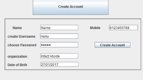 Java JDBC - Registration Form Using Swings/ASW/SWT/Windows Builder Part 4 - Intact Abode