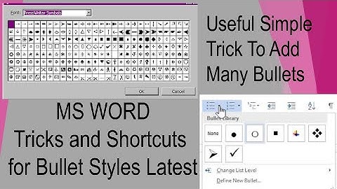 How to Insert Bullets in Microsoft Word | Trick and Shortcuts In MS Word