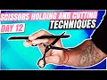 One Hand Scissors And Comb Holding Technique / Cutting Technique| scissors hold|