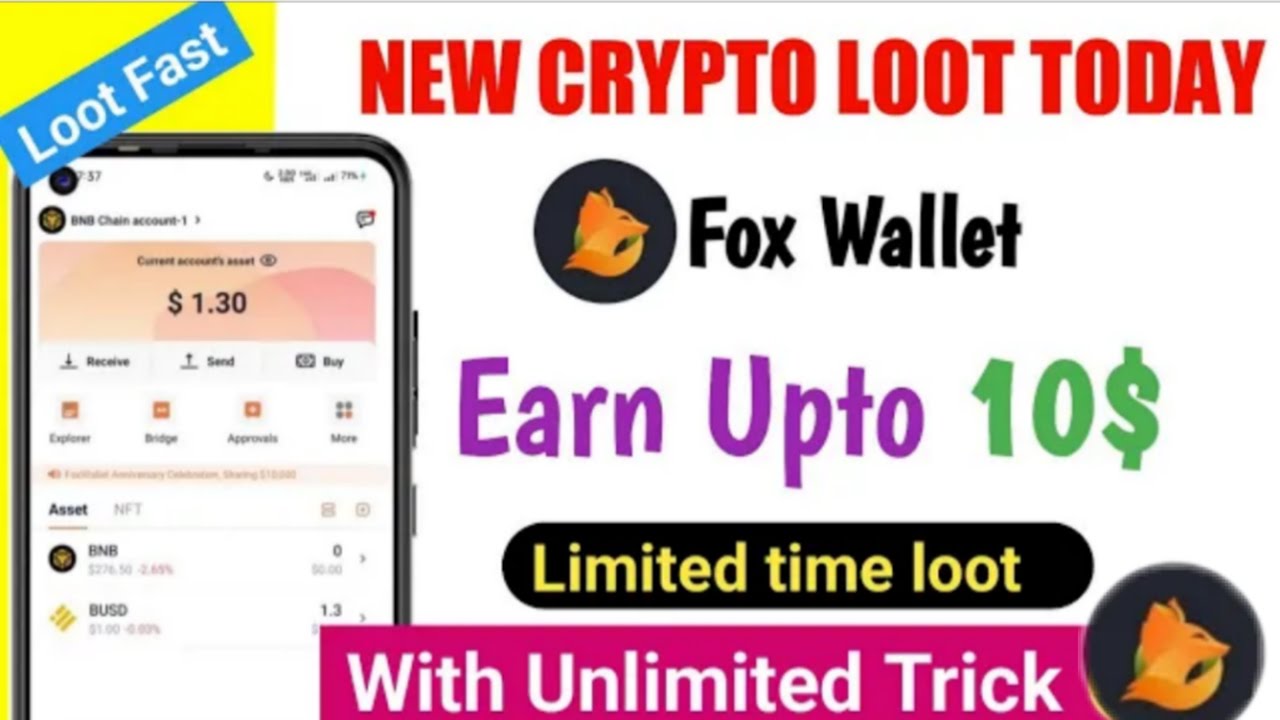 New Crypto loot today | Fox wallet airdrop | Fox wallet | Fox Wallet withdrawal | New earning App