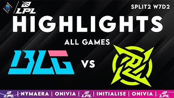 BLG vs NIP ALL GAMES Highlights | LPL 2025 Highlights  | Bilibili Gaming vs Ninjas in Pyjamas Onivia