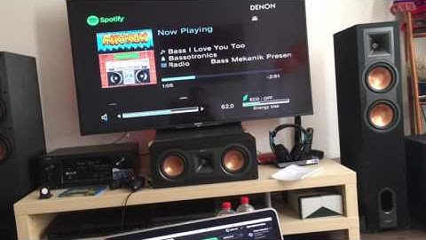 klipsch Reerence R-26F and  R-25C demo with “Bass i love you too"
