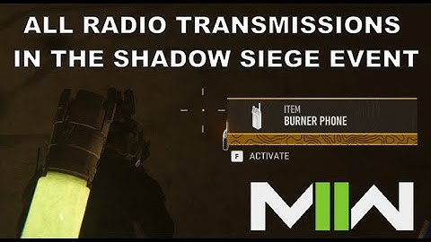Call of Duty Modern Warfare 2 - All Radio Transmissions in the Shadow Siege Event