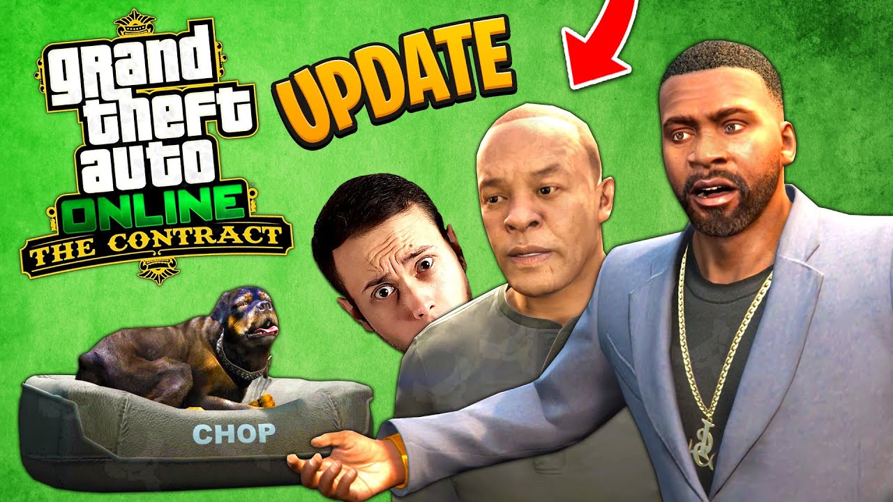 UPDATE IMENS! Franklin + DR DRE + CHOP in GTA ONLINE!