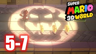 Super Mario 3D World - 5-7 Searchlight Sneak - All Stars & Stamp & Bonus Level 100% Walkthrough screenshot 1