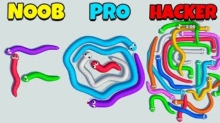 NOOB vs PRO vs HACKER - Tangled Snakes screenshot 2