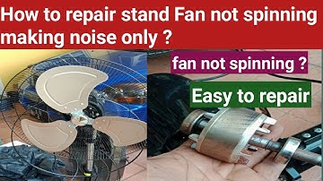 How to repair stand Fan not spinning but making noise