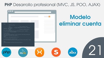 🐘 CURSO de PHP MVC POO MySQL - 21 Modelo eliminar cuenta