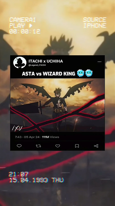 asta vs wizard king 🥶🥶 #blackclover #asta #yuno #viral #shorts