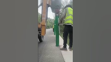 How to Install Road Guardrail Posts - Good tools and machinery make work easy
