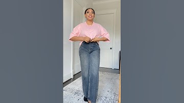 How to style a wide leg jeans for work. Yes or no- Shop all outfits link in bio LTK #howtodress