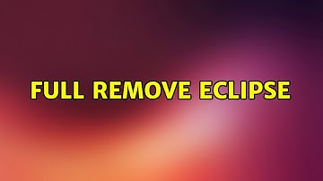 Ubuntu: Full remove Eclipse