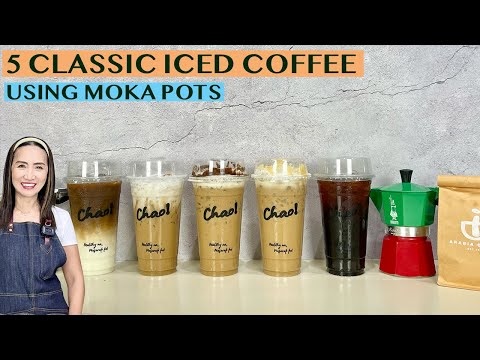 START YOUR SLOW BAR CAFE WITH MOKA POTS: 5 ICED COFFEE BESTSELLERS Recipes for 22oz cups