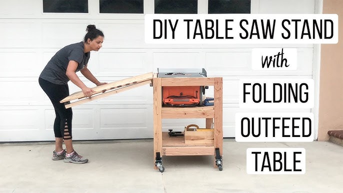 Diy Table Saw Stand With Folding, How To Make A Rolling Table Saw Stand