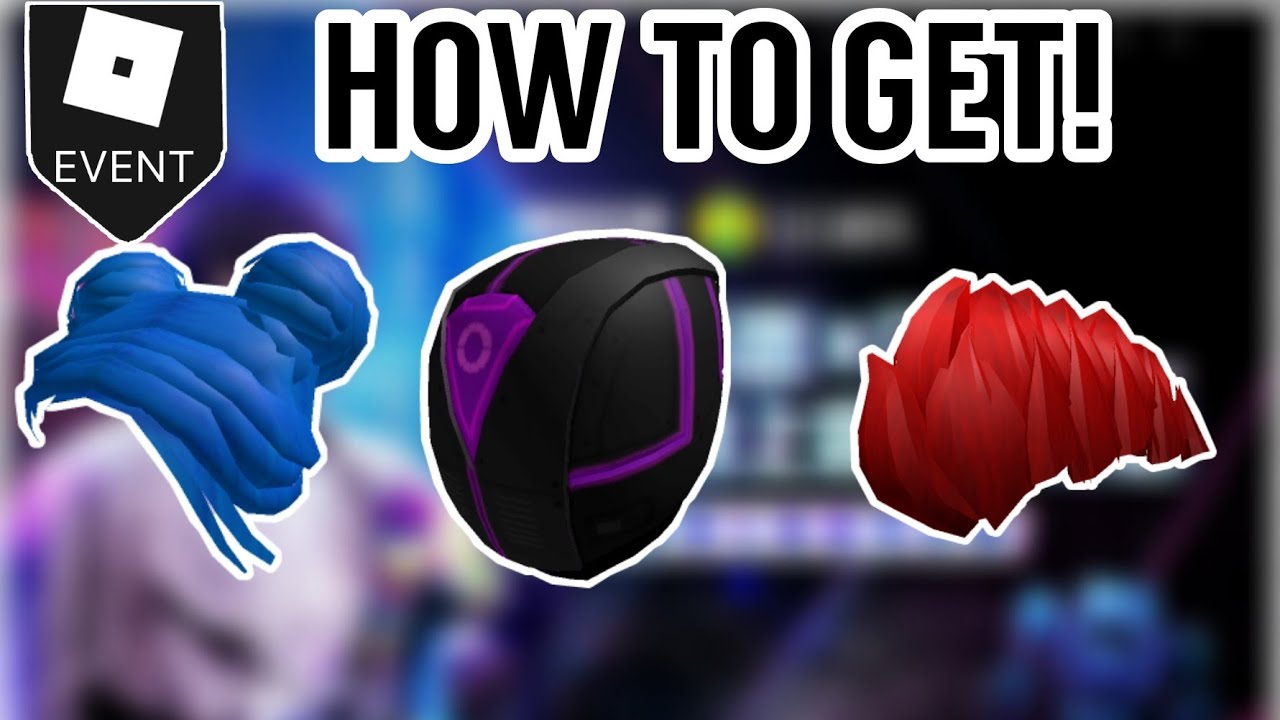 [EVENT] ROBLOX HOW TO GET Cyber Rider Helmet! Blue Space Buns! Red Punk ...