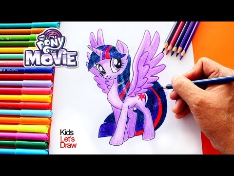 Dibujar y colorear a TWILIGHT pelÍcula My Little Pony 